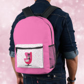 Atomic Cats in Roze Stoel Helder Roze Met Stippen Bedrukte Rugzak