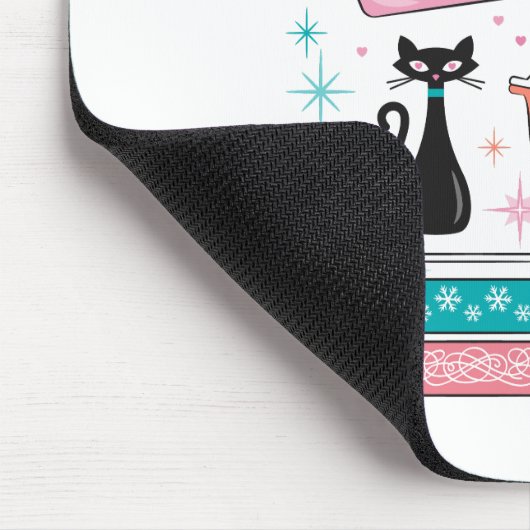 Atomic Cats Mid-Century Starburst Pyrex Muismat (Hoek)