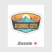 Atomic City, Idaho Sticker (Vel)