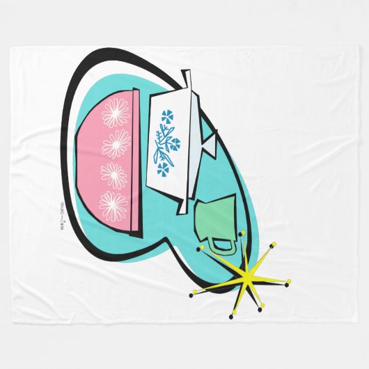 Atomic Cookware Design Fleece Blanket (Voorkant (Horizontaal))