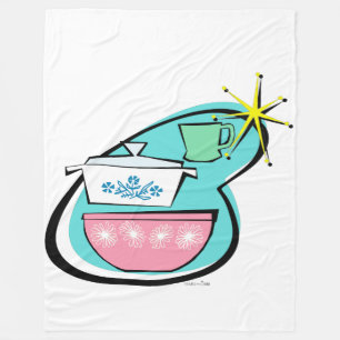 Atomic Cookware Design Fleece Blanket Deken
