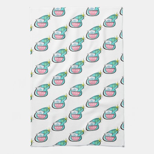 Atomic Cookware Design Keukenhanddoek (Verticaal)