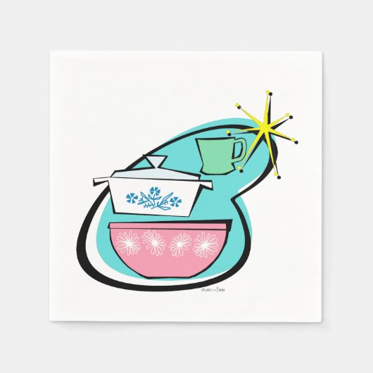 Atomic Cookware Design Papieren servetten (Voorkant)