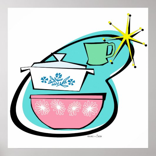 Atomic Cookware Design Poster (Voorkant)