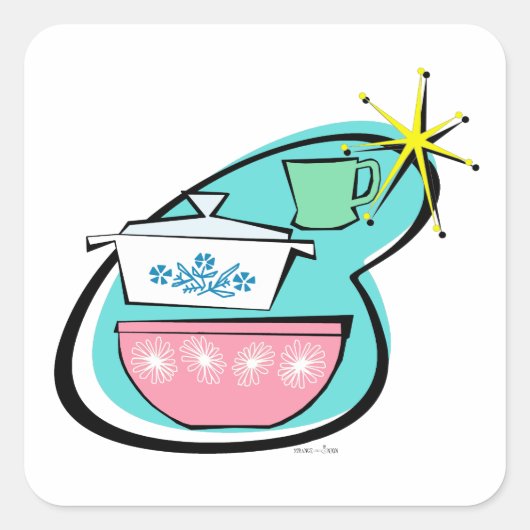 Atomic Cookware Design Sticker (Voorkant)