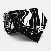 Atomic Cool Cat MidCentury Moderne Kerst MCM Stropdas (Opgerold)