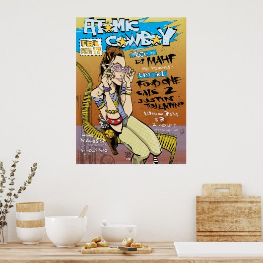 Atomic Cowboy Print/Poster Poster (Keuken)