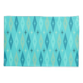 Atomic Diamonds Stars Turquoise uit 1950 Kussensloop (Achterkant)