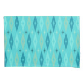 Atomic Diamonds Stars Turquoise uit 1950 Kussensloop (Voorkant)