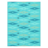 Atomic Diamonds Stars Turquoise uit 1950 Tafelkleed (Voorkant)