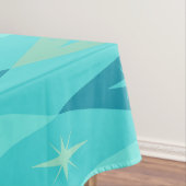 Atomic Diamonds Stars Turquoise uit 1950 Tafelkleed (Voorbeeld)