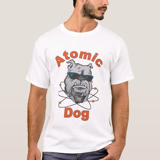 Atomic Dog - wit t-shirt / mannelijk (Voorkant)