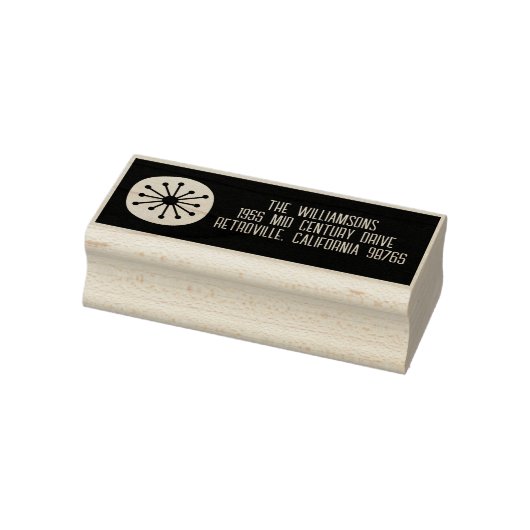 Atomic Dot Mid Century Modern Retro minimaal Rubberstempel (Stempel)