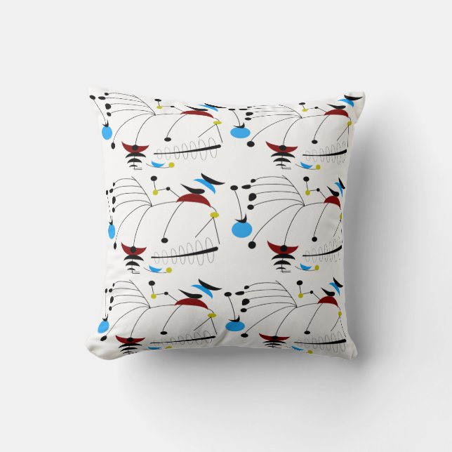 Atomic Eam Geïnspireerde Pillow Mobiles Kussen (Voorkant)
