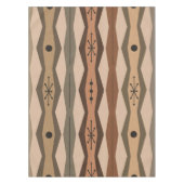 Atomic Era Abstract Columns Brown Tafelkleed (Voorkant)