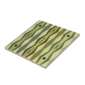 Atomic Era Abstract Columns Green Chartreuse Tegeltje (Zijkant)