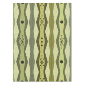 Atomic Era Abstract Kolommen Groene Chartreuse Tafelkleed (Voorkant)