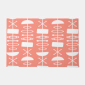 Atomic Era Abstracte symbolen Zalm Roze Deurmat (Voorkant)