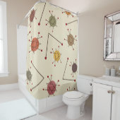 Atomic Era Autumn Douchegordijn (In situ)