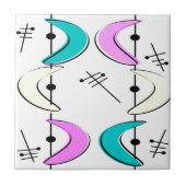 Atomic Era Boomerang Abstracts Tegeltje (Voorkant)