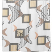 Atomic Era Boomerangs Douchegordijn (Voorkant)