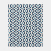 Atomic Era Geïnspireerd geometrisch patroon Fleece Deken (Voorkant)