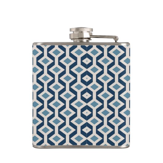 Atomic Era Geïnspireerd geometrisch patroon Heupfles (Achterkant)