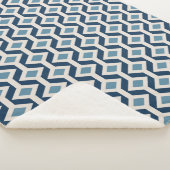 Atomic Era Geïnspireerd geometrisch patroon Sherpa Deken (3/4)