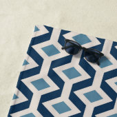 Atomic Era Geïnspireerd geometrisch patroon Strandlaken (In situ)