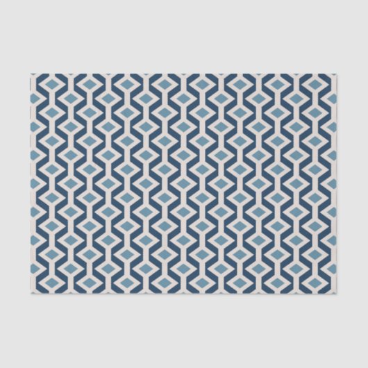 Atomic Era Geïnspireerd geometrisch patroon Tissuepapier (Voorkant)