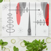 Atomic Era Geïnspireerd midden-eeuwse design 15 Theedoek (Gevouwen)