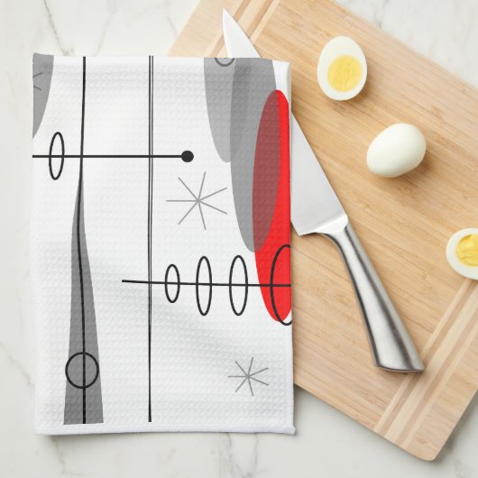 Atomic Era Geïnspireerd midden-eeuwse design 15 Theedoek (Quarter Fold)