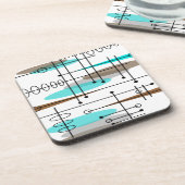 Atomic Era Geïnspireerd middenklasseontwerp 13 Bier Onderzetter (Linkerzijde)