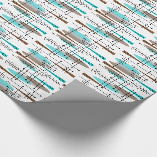 Atomic Era Geïnspireerd middenklasseontwerp 13 Cadeaupapier (Hoek)