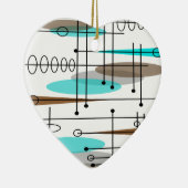 Atomic Era Geïnspireerd middenklasseontwerp 13 Keramisch Ornament (Rechts)