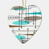 Atomic Era Geïnspireerd middenklasseontwerp 13 Keramisch Ornament (Links)