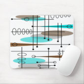 Atomic Era Geïnspireerd middenklasseontwerp 13 Muismat (Met muis)