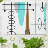 Atomic Era Geïnspireerd middenklasseontwerp 13 Theedoek (Gevouwen)