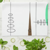 Atomic Era Geïnspireerd middenklasseontwerp 14 Theedoek (Gevouwen)