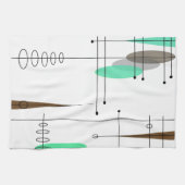 Atomic Era Geïnspireerd middenklasseontwerp 14 Theedoek (Horizontaal)