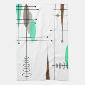 Atomic Era Geïnspireerd middenklasseontwerp 14 Theedoek (Verticaal)