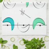 Atomic Era Geïnspireerd middenklasseontwerp 16 Theedoek (Gevouwen)