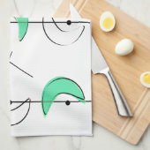 Atomic Era Geïnspireerd middenklasseontwerp 16 Theedoek (Quarter Fold)