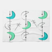 Atomic Era Geïnspireerd middenklasseontwerp 16 Theedoek (Horizontaal)