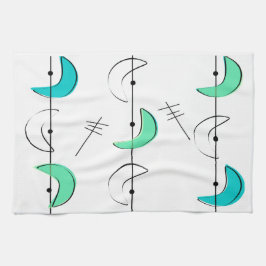 Atomic Era Geïnspireerd middenklasseontwerp 16 Theedoek