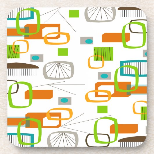 Atomic Era Geïnspireerd middenklasseontwerp 21 Onderzetter (Voorkant)