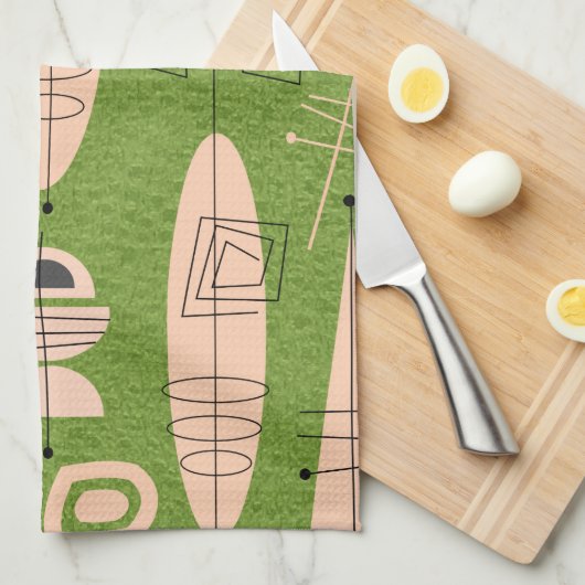 Atomic Era Geïnspireerd Placemat #1B Theedoek (Quarter Fold)