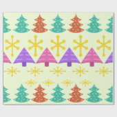 Atomic Era kerstbomen Kitsch Light Cadeaupapier (Vlak)