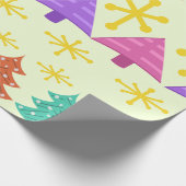 Atomic Era kerstbomen Kitsch Light Cadeaupapier (Hoek)