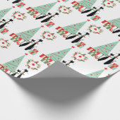 Atomic Era MCM Cool Cat Kerstboom Cadeaupapier (Hoek)